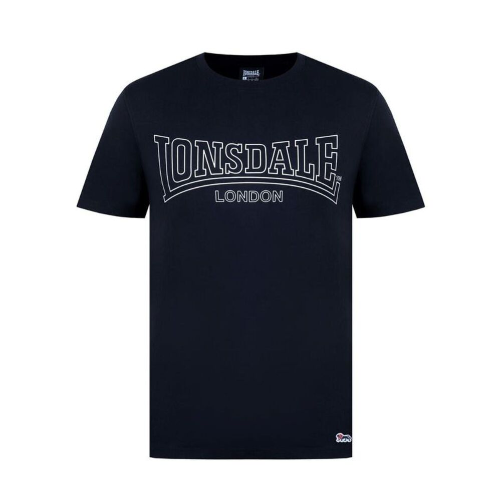 Lonsdale Mens Geometric Logo T-Shirt / Black